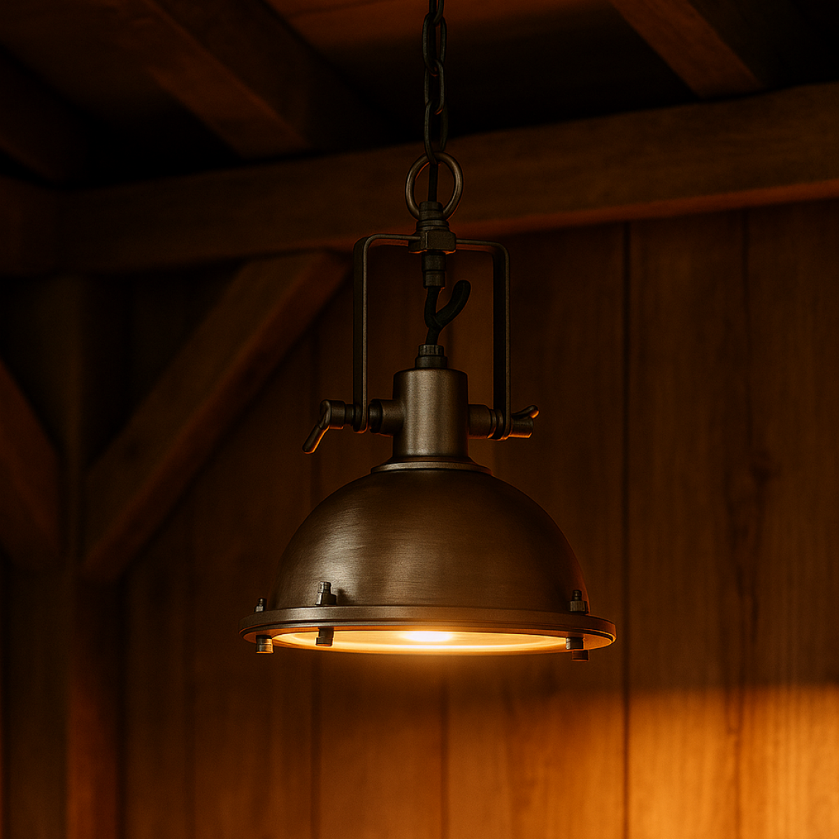 messing lamp met E27 fitting in de kleur antiek koper