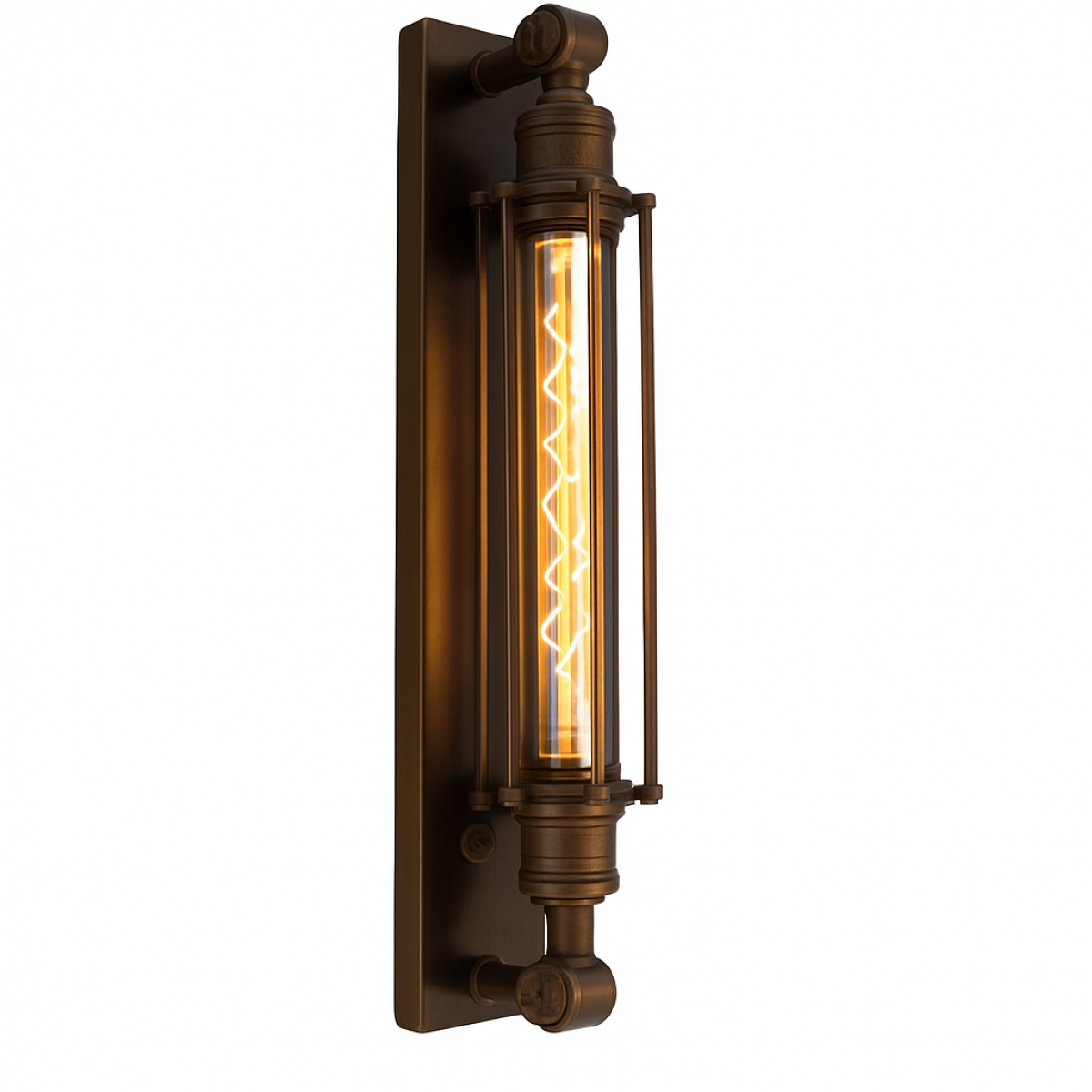 Muurlamp Astor Antiek Donker Messing