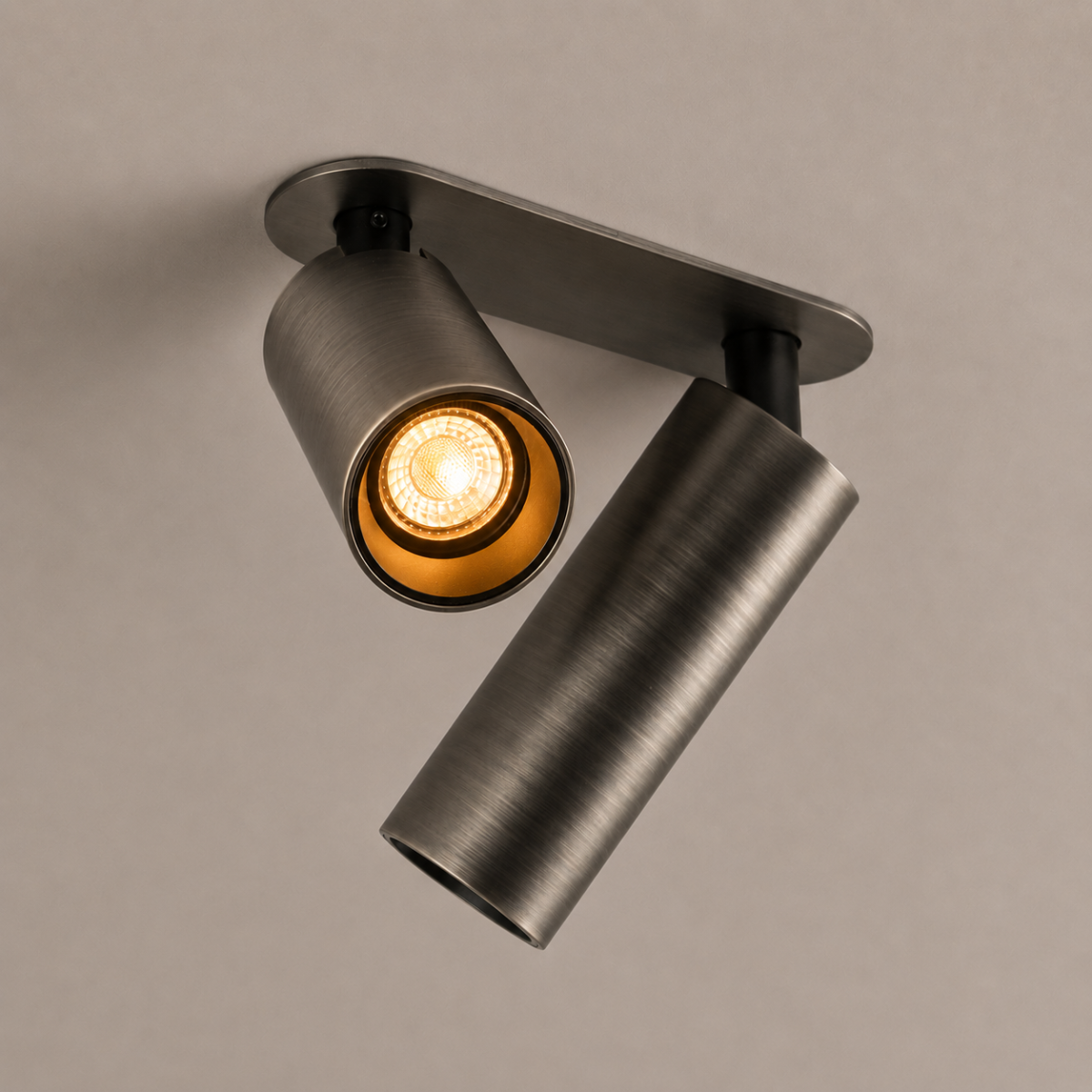 Inbouwspot Vigo 2-lichts Gun metal