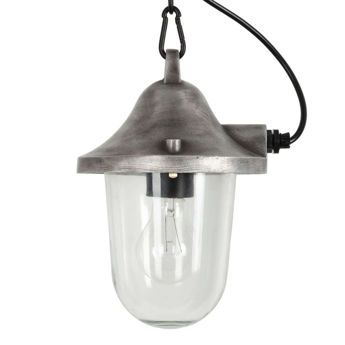 Hull kettinglamp ruw alumium