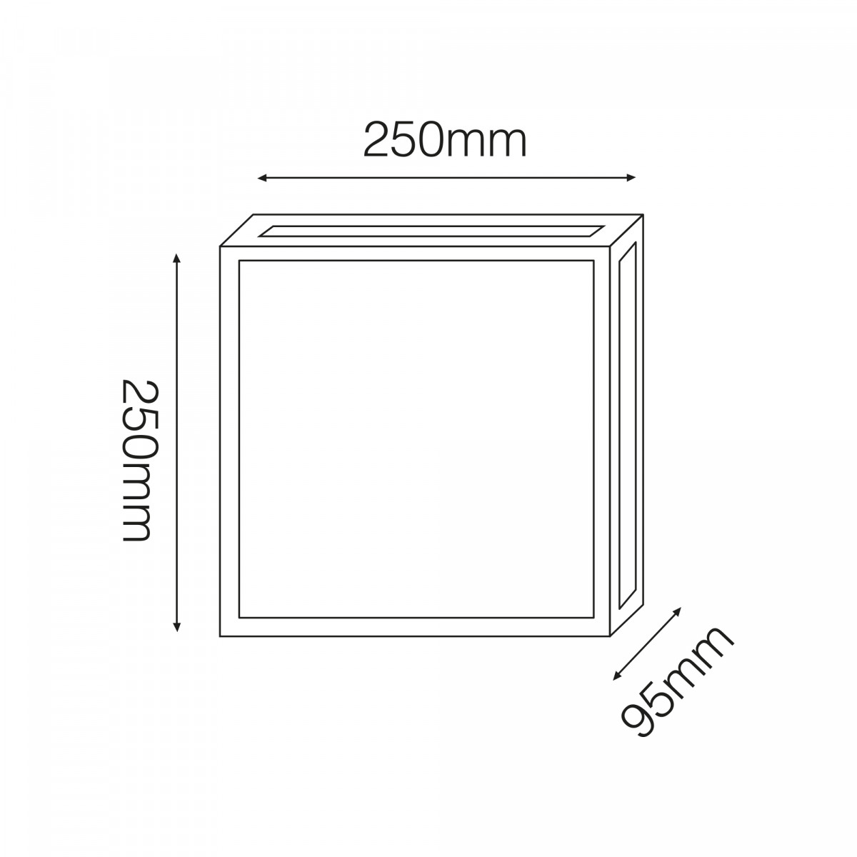 Bloc wandlamp en plafondlamp zwart, vierkant armatuur met 2x E27 en mat glas, geschikt voor buitengebruik.