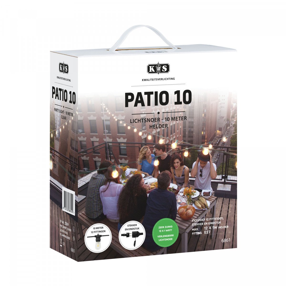 Patio 10 Lichtsnoer helder Incl. LED