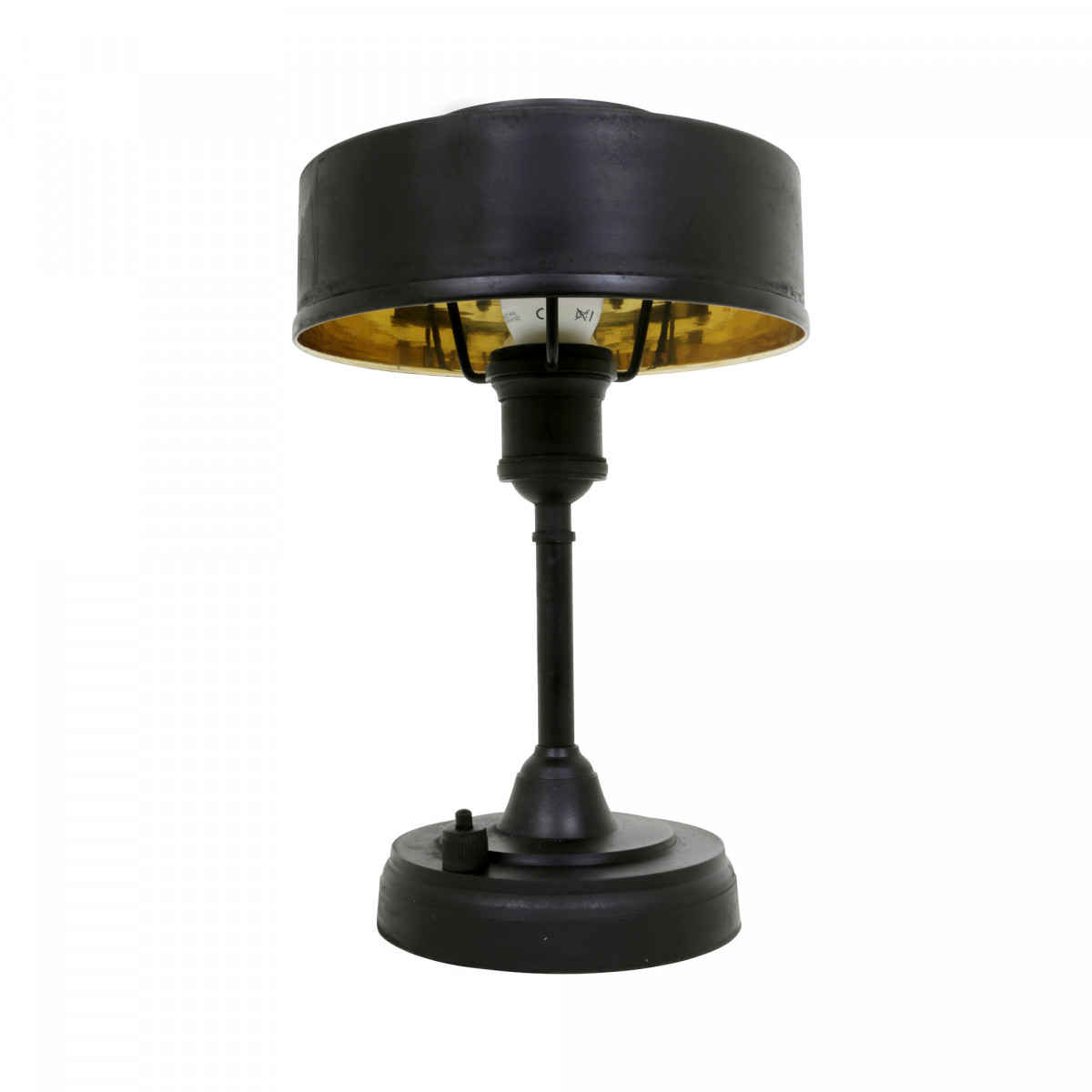 bureaulamp, tafellamp, zwart, messing, industrieel, vintage, auxerre