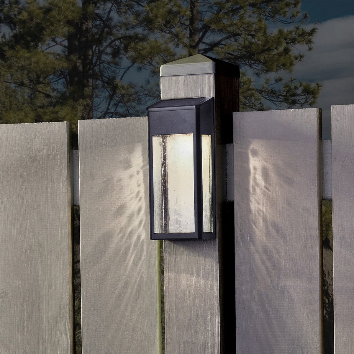 LED solar wandlamp, buitenverlichting zonder bedrading, werkt op zonlicht, wandlamp op zonne-energie, kleur zwart, merk KS Verlichting, duurzame tuinverlichting