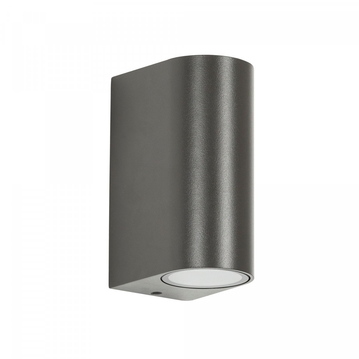 Flash wandlamp antraciet aluminium met up- en downlicht, compacte wandspot voor moderne buitenverlichting.