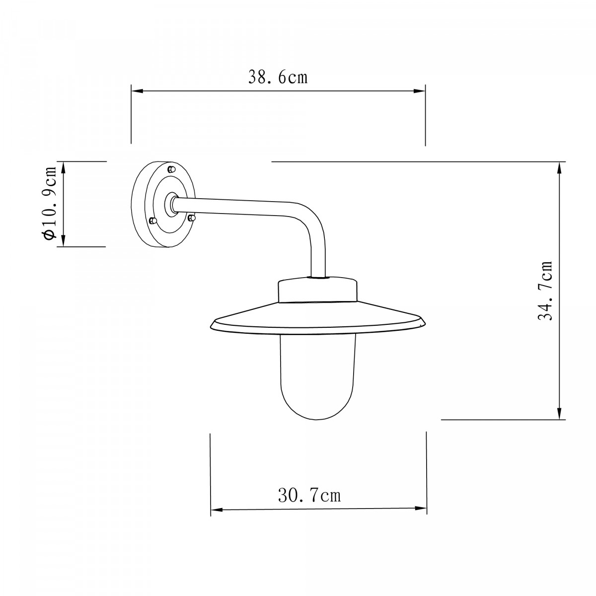 Buitenlamp Vita – Iconische stallamp met hoogglans afwerking