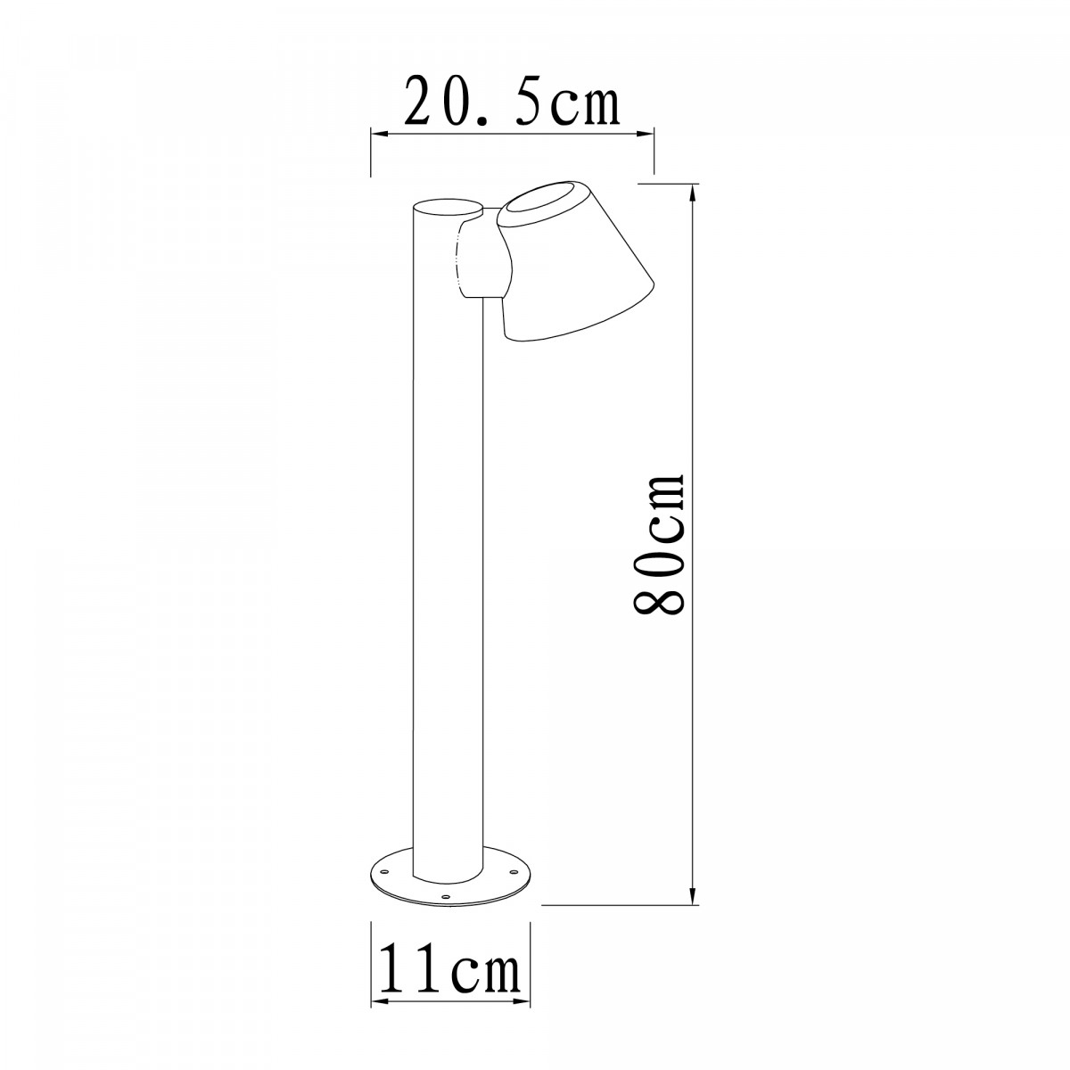 Vita Cup tuinpadverlichting 80cm matzwart