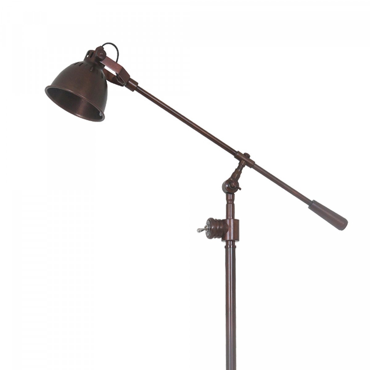 Vloerlamp Archer donker koper