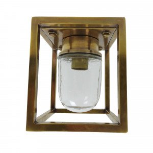 Ferryhill Plafondlamp Antiek Messing Buitenlamp