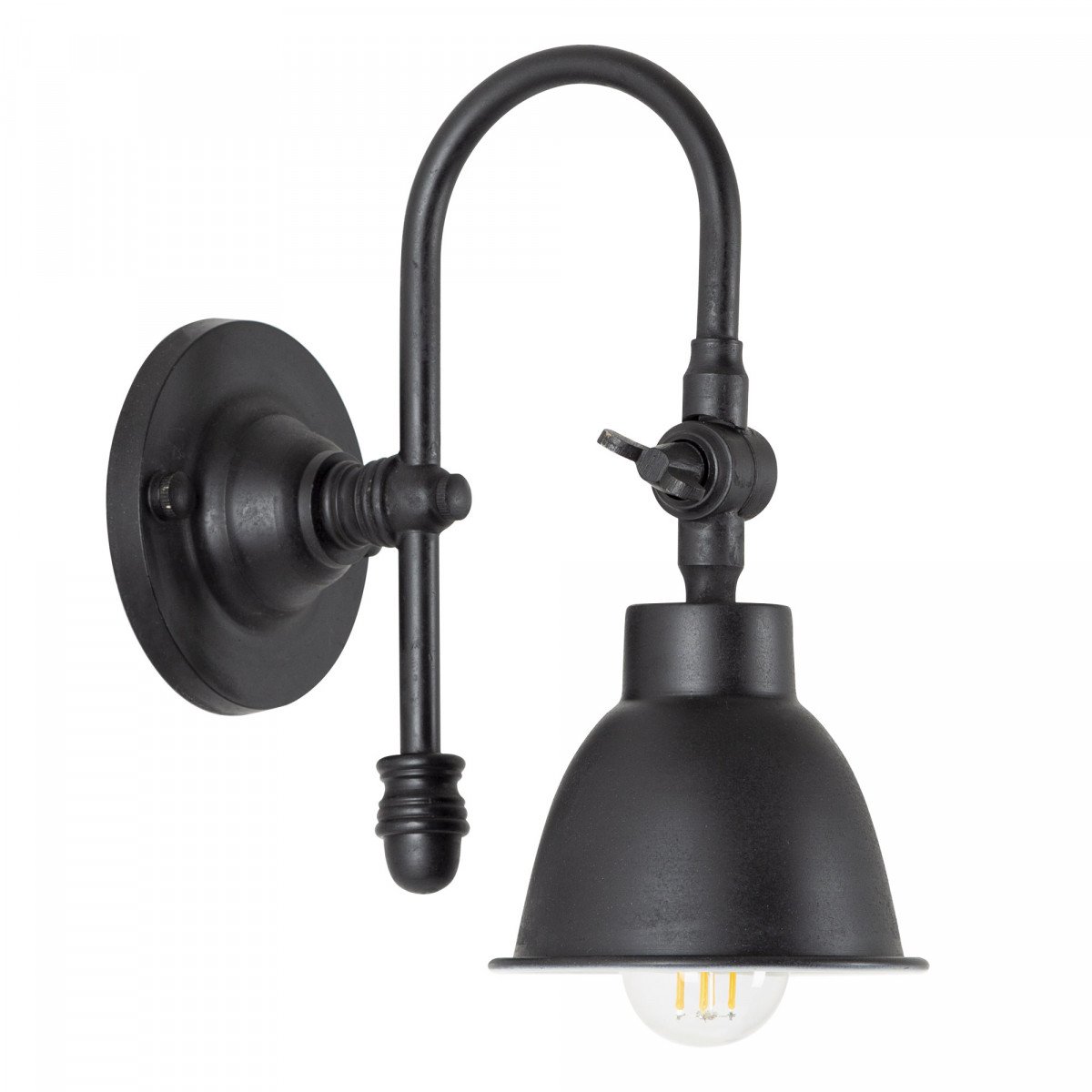 Wandlamp Pasco Antiek Zwart