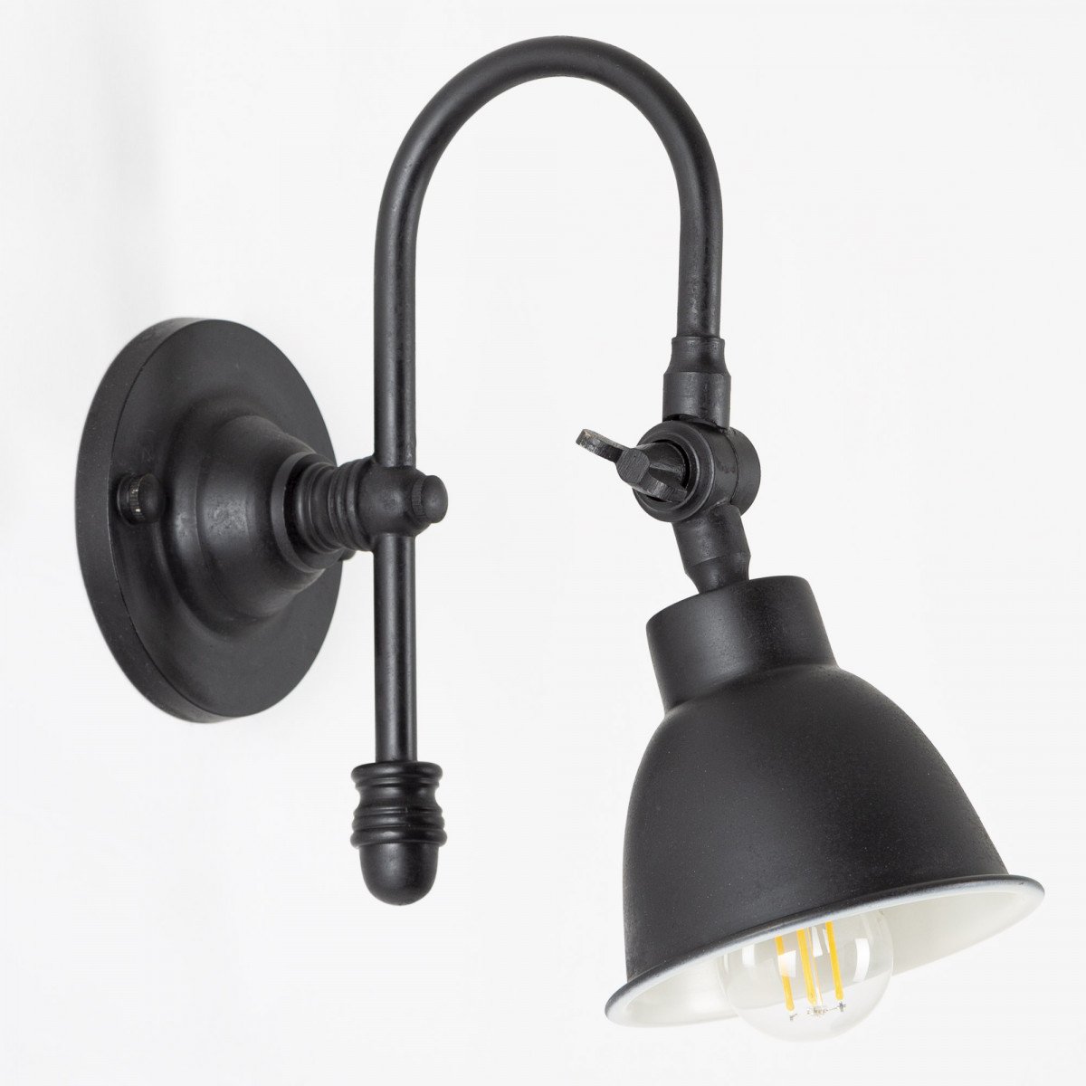 Wandlamp Pasco Antiek Zwart