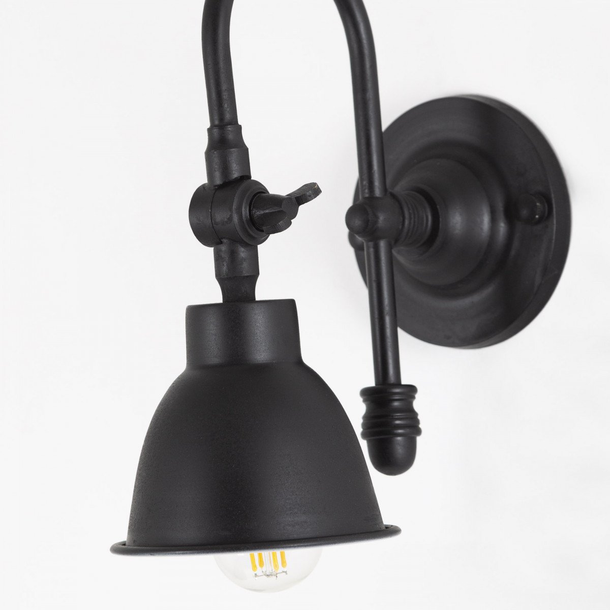 Wandlamp Pasco Antiek Zwart