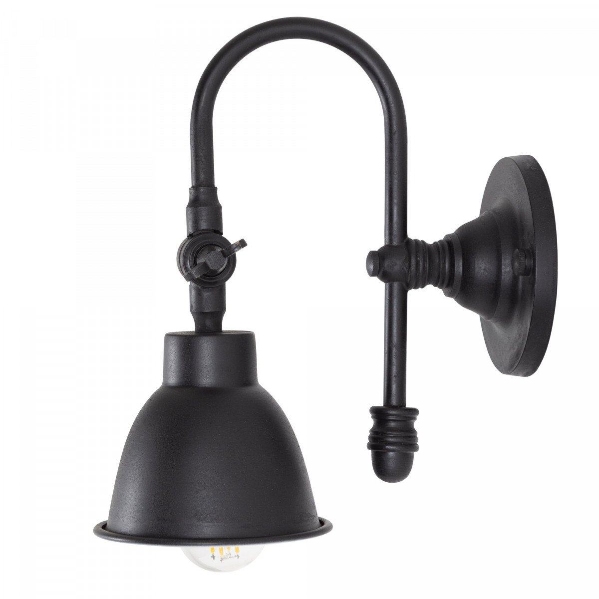 Wandlamp Pasco Antiek Zwart