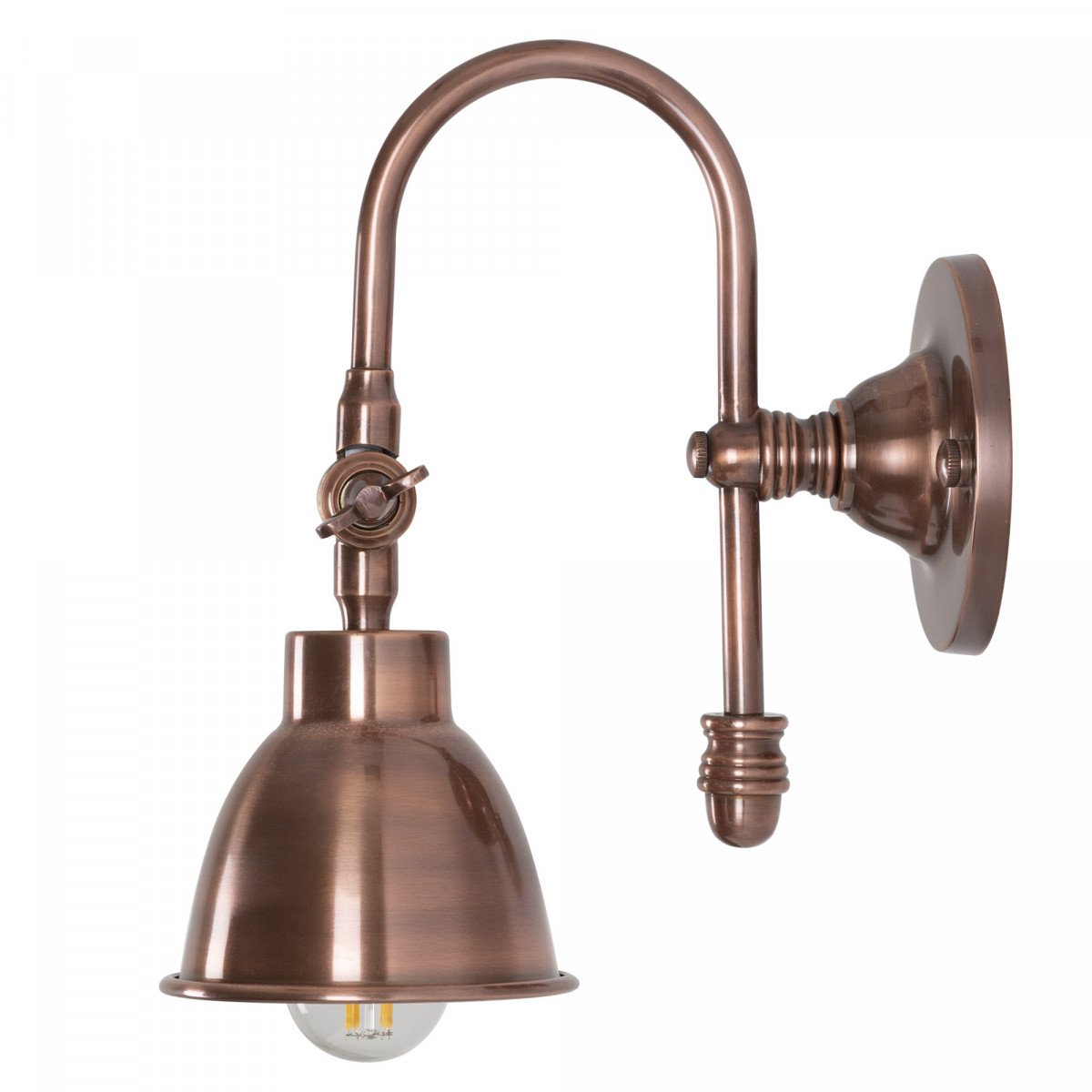 Wandlamp Pasco Antiek Koper