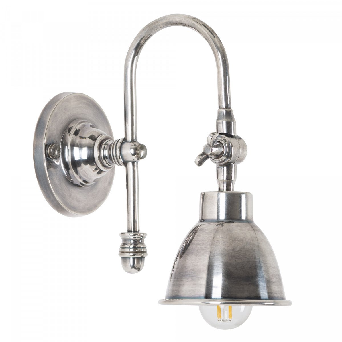 Wandlamp Pasco Antiek Zilver