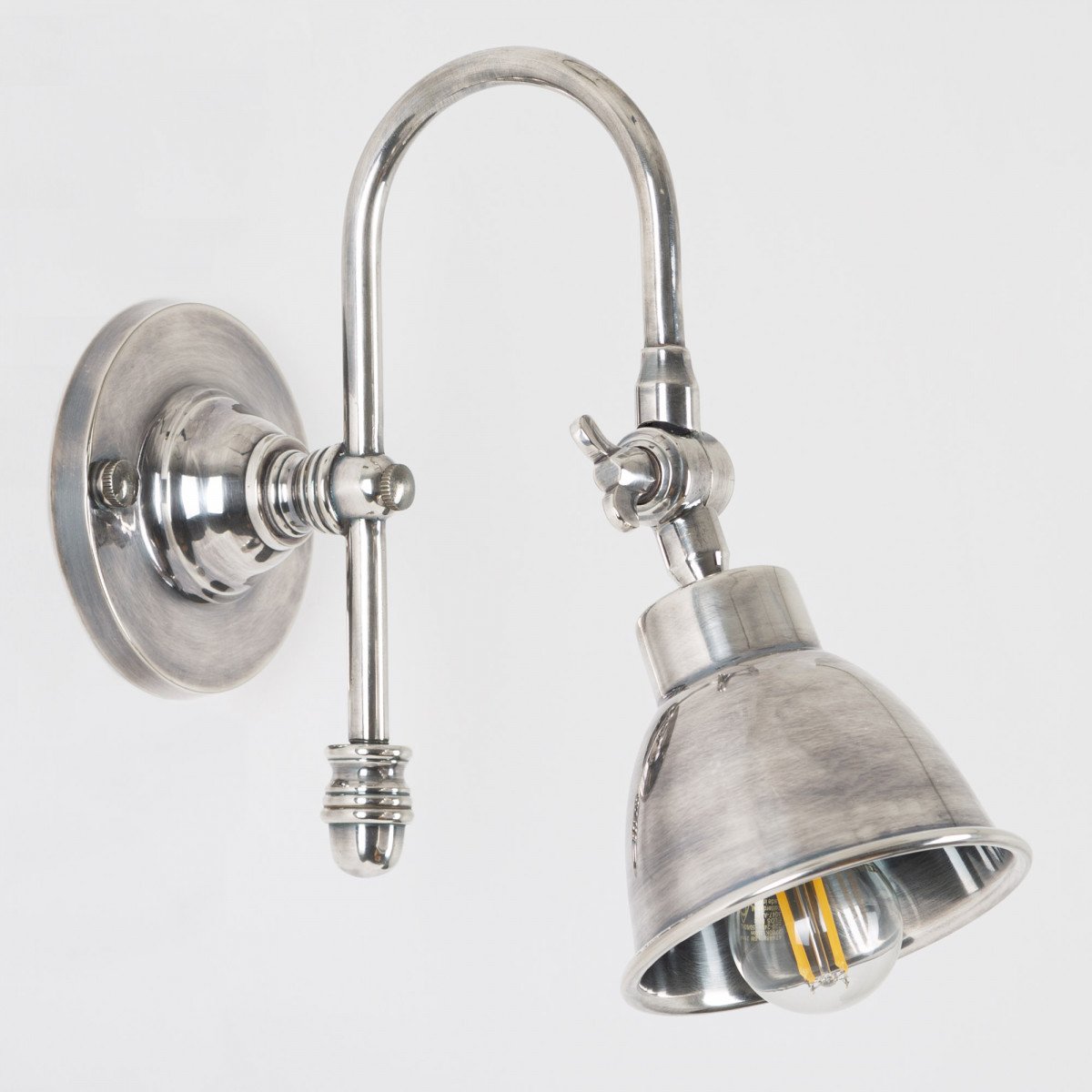 Wandlamp Pasco Antiek Zilver