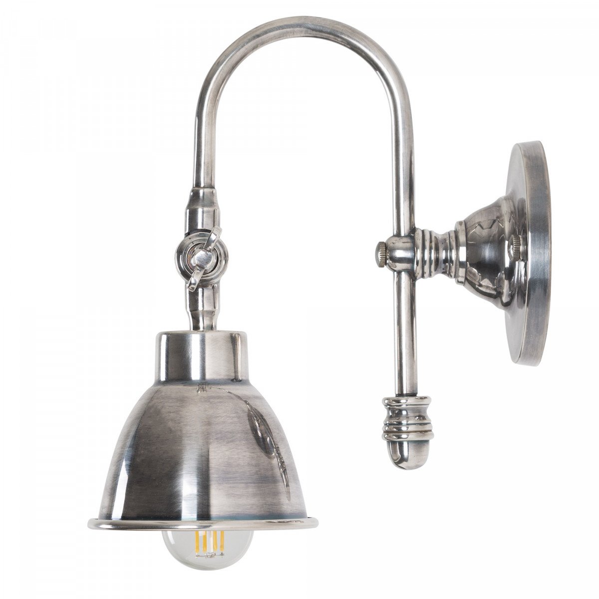 Wandlamp Pasco Antiek Zilver