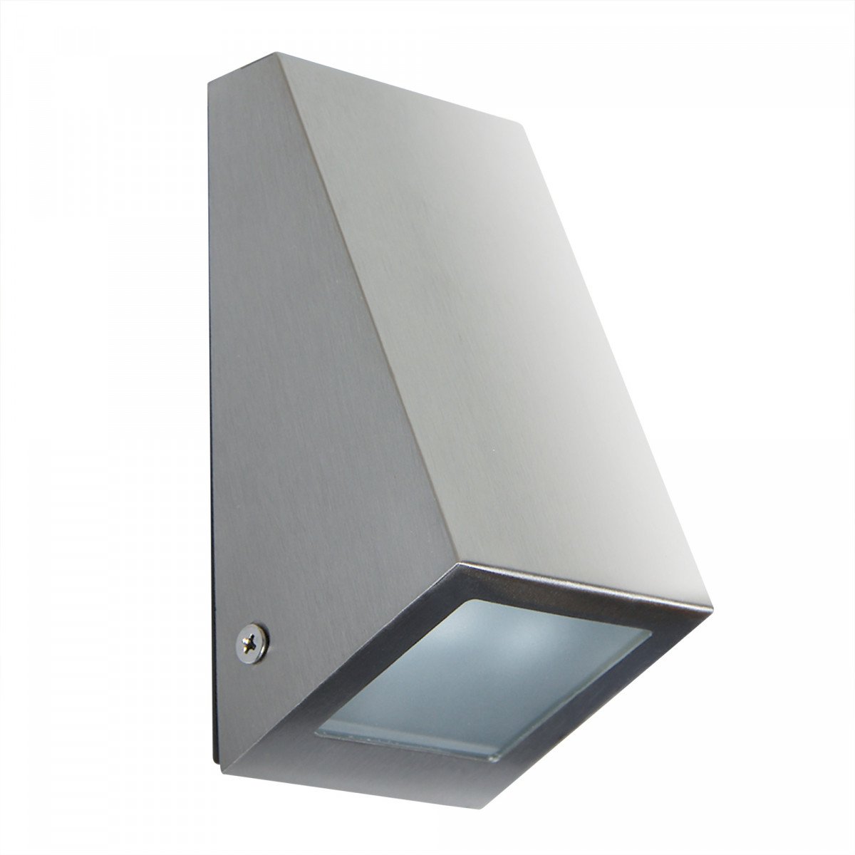 Muurspot Downlighter S RVS, compacte wandlamp met GU10 fitting en neerwaartse lichtbundel in roestvast staal.