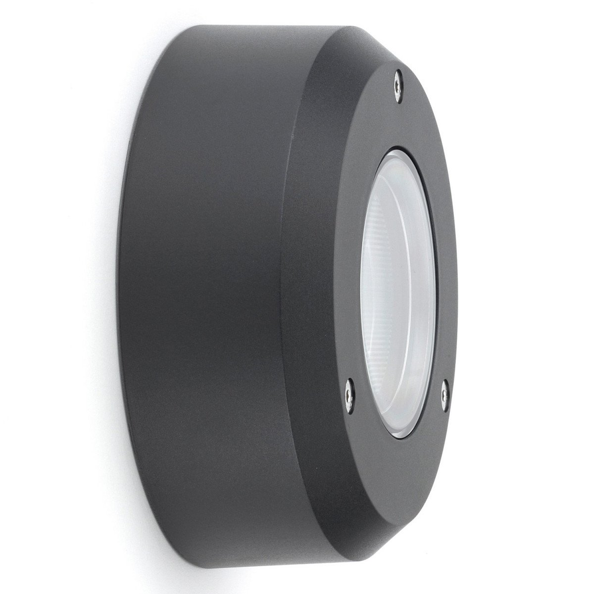 Central Alu Black buitenlamp – 16 cm. Zwart gelamineerd aluminium, geschikt voor wand en plafond, met GX53-fitting.