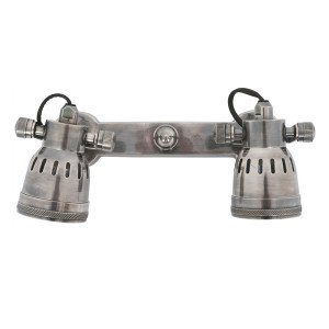 Indigo Double Antiek Zilver Opbouwspot Indigo Double Antiek Zilver Opbouwspot