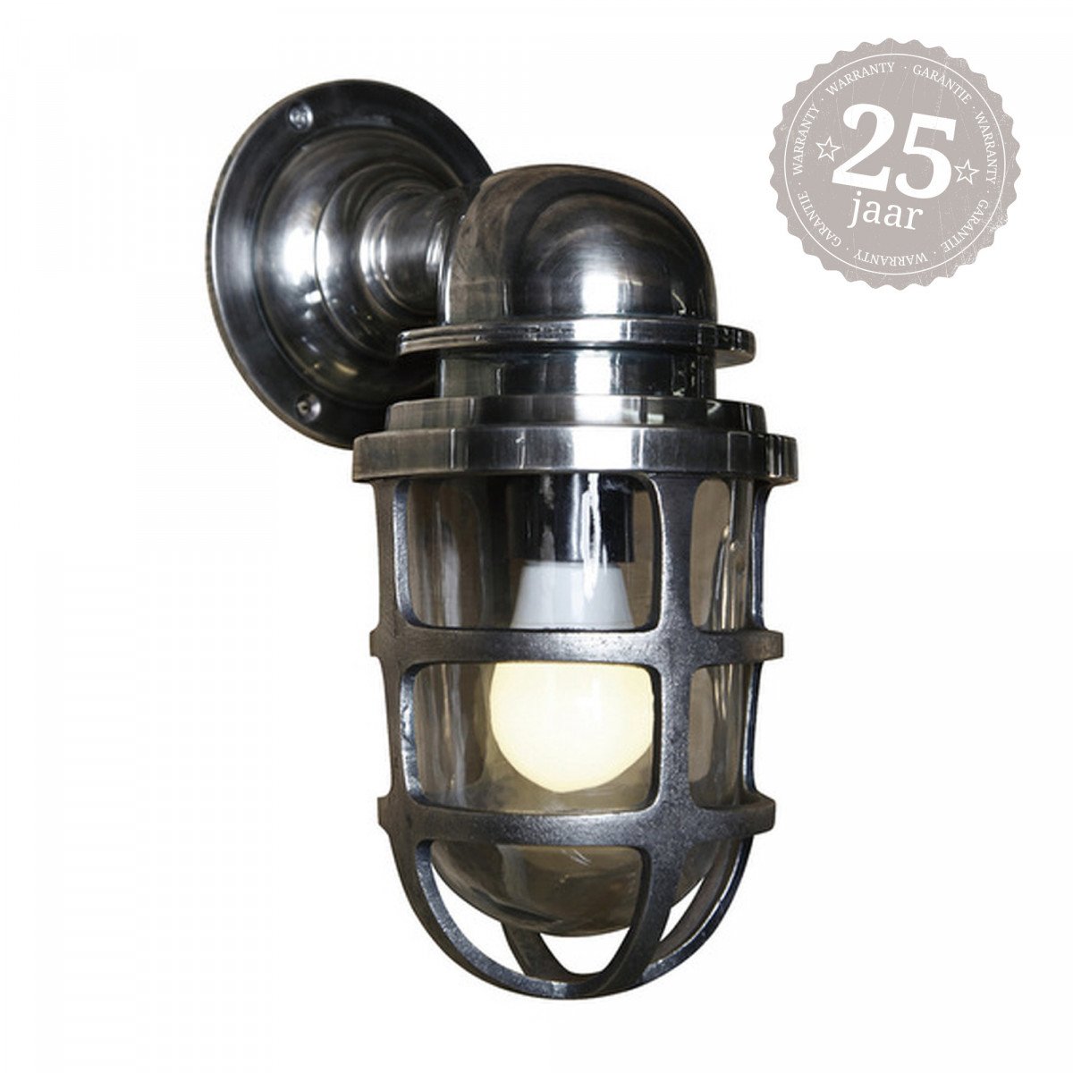 Muurlamp Brooklyn Antiek Zilver