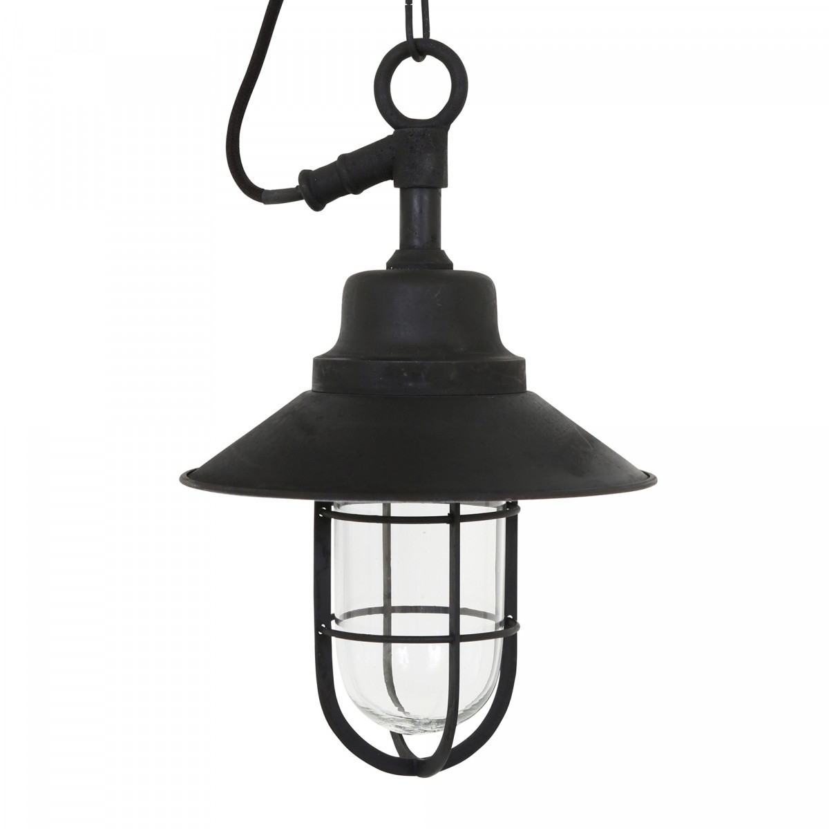 Klassieke messing Ventura hanglamp met ketting voor buiten of veranda