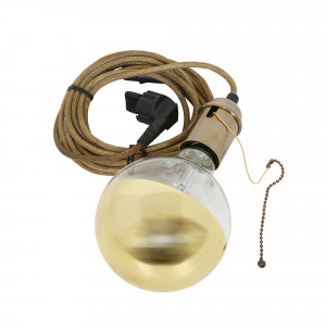 Hanglamp antiek messing Byron 