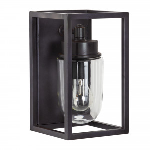 Wandlamp Fitzroy brons met helder glas voor binnen en buiten Wandlamp Fitzroy brons met helder glas voor binnen en buiten