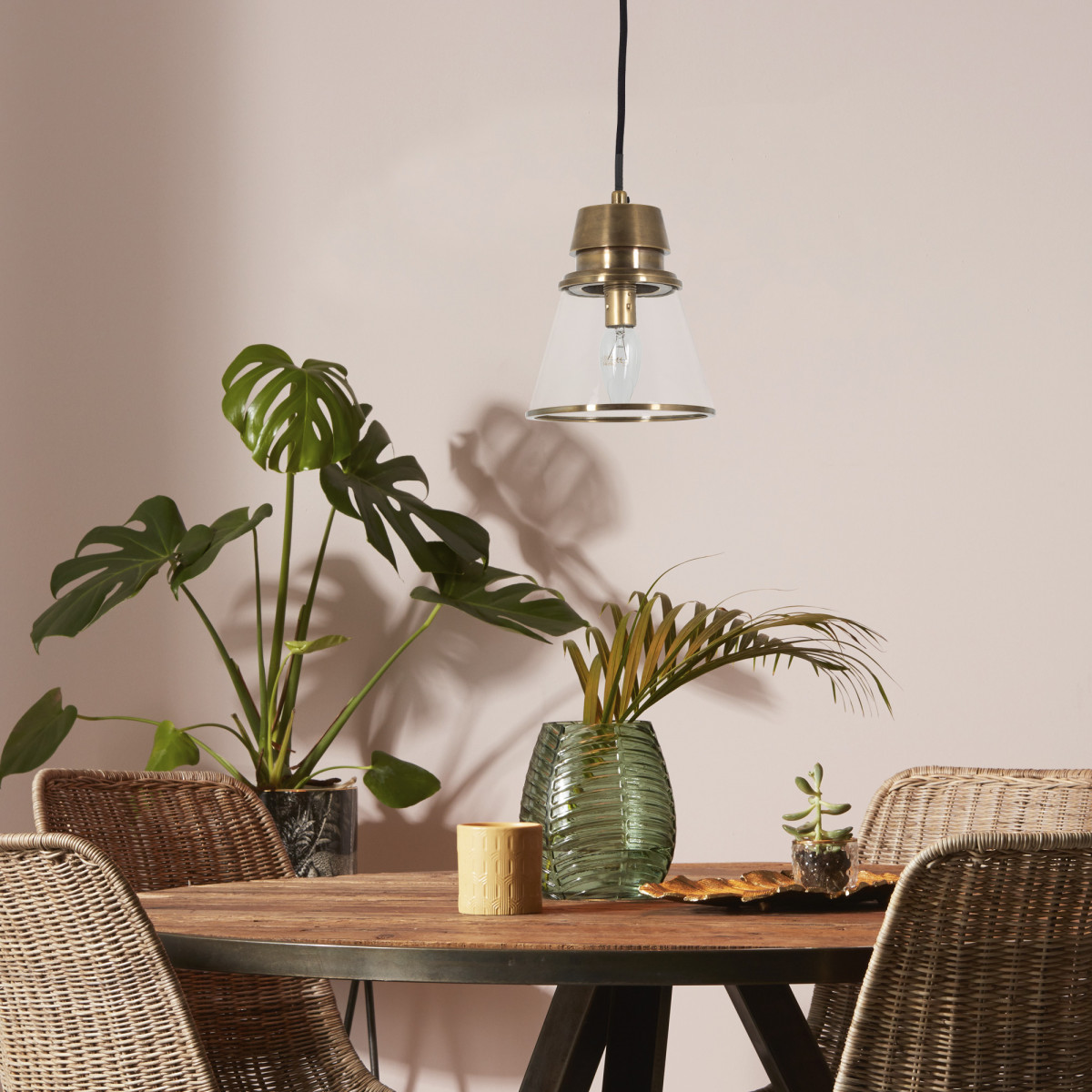 Hanglamp Purdy Antiek Messing 
