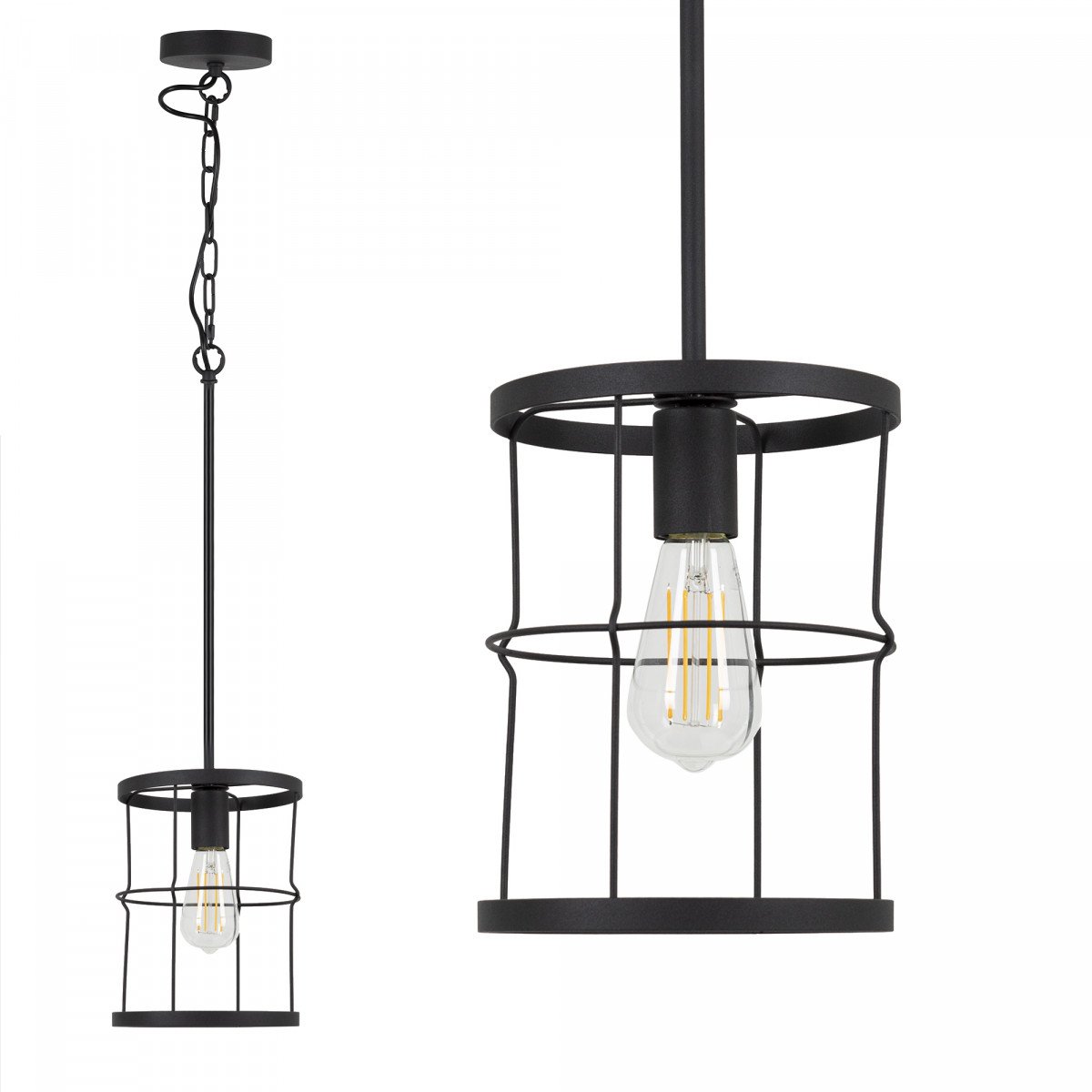 Hanglamp benson metaal zwart