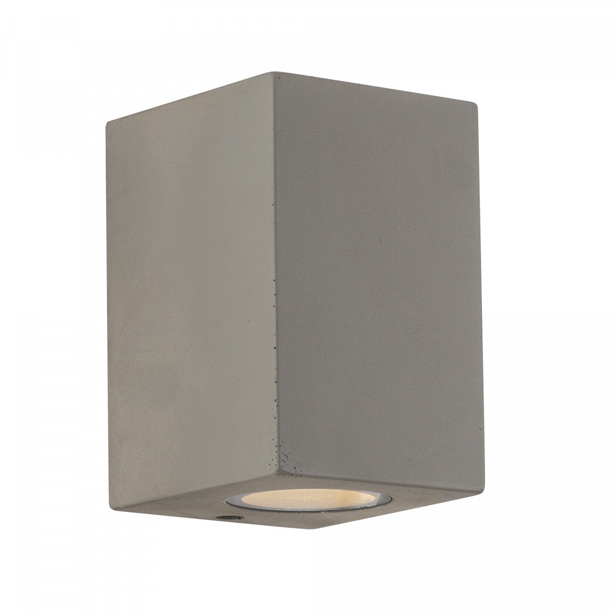 Pure wandlamp down warmgrijs beton, GU10 downlighter voor buiten met IP54 en overschilderbare afwerking.