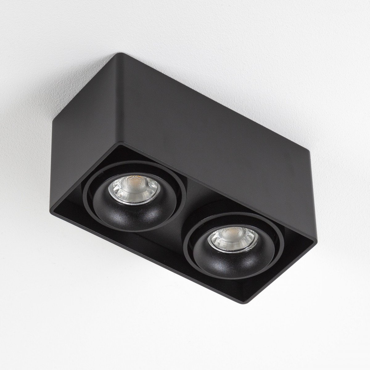 Bjorn 2 Zwarte Opbouwspot – Stoer design met maximale flexibiliteit 