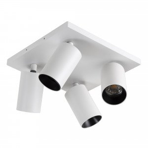 Mila 4 wit opbouwspot / zwart Mila 4 wit opbouwspot / zwart