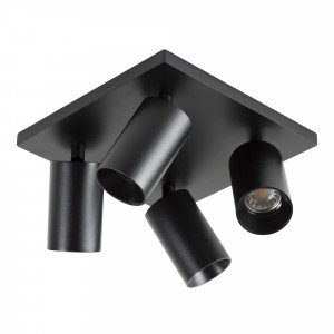 Mila 4 zwart opbouwspot / zwart Mila 4 zwart opbouwspot / zwart