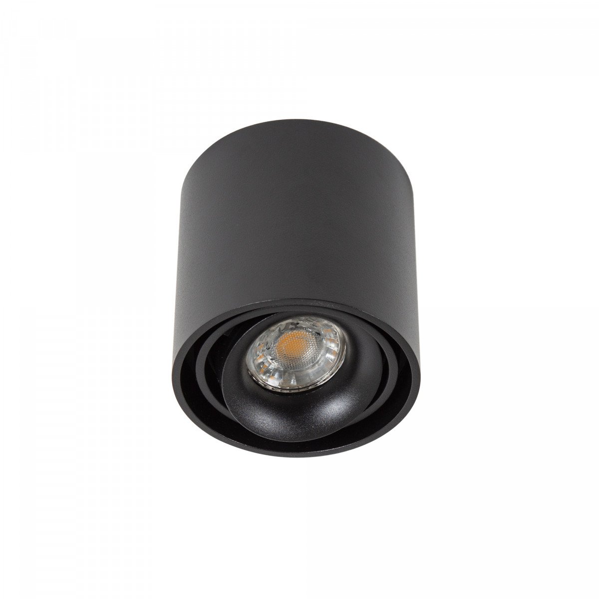 Opbouwspot Oliver van KS Verlichting rond, modern en robuust in de kleur zwart.