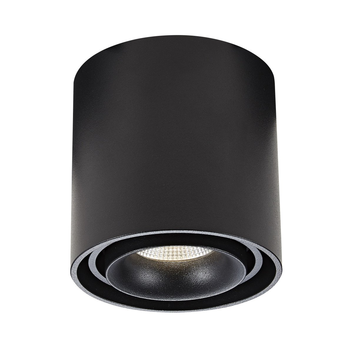 Opbouwspot Oliver van KS Verlichting rond, modern en robuust in de kleur zwart.