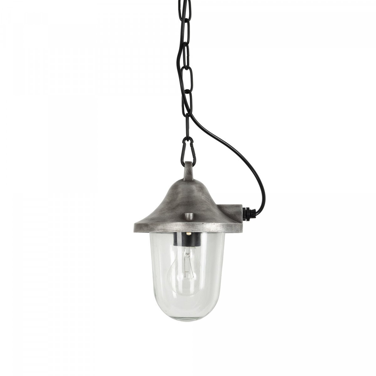 Hull kettinglamp ruw alumium