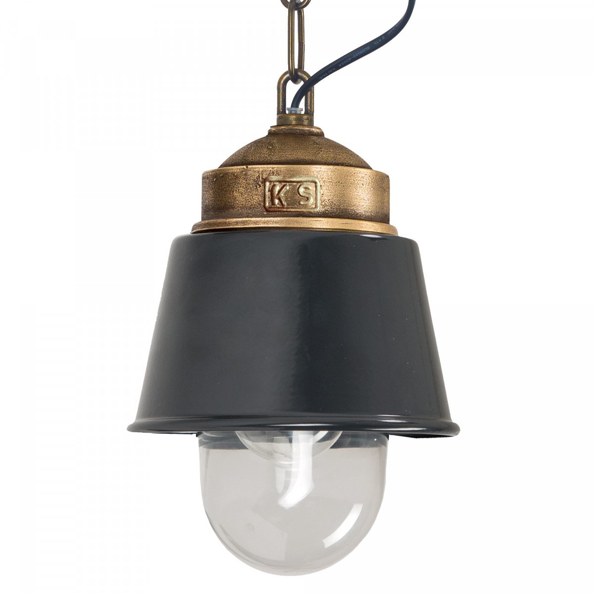 Hanglamp Industrieel brons/antraciet
