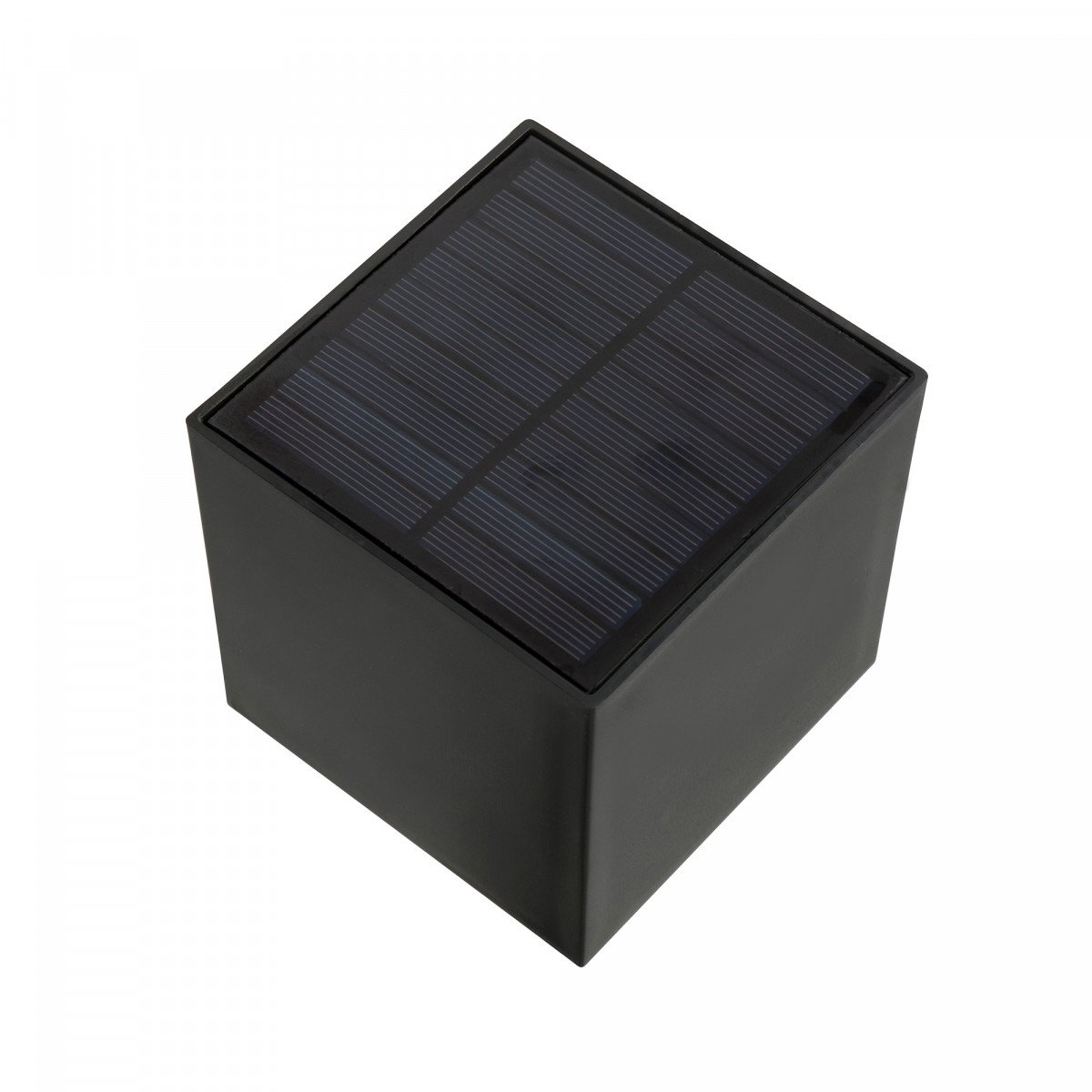 LED Solar Cube wandlamp zwart vierkant