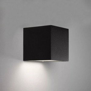 LED Solar Cube wandlamp zwart vierkant LED Solar Cube wandlamp zwart vierkant