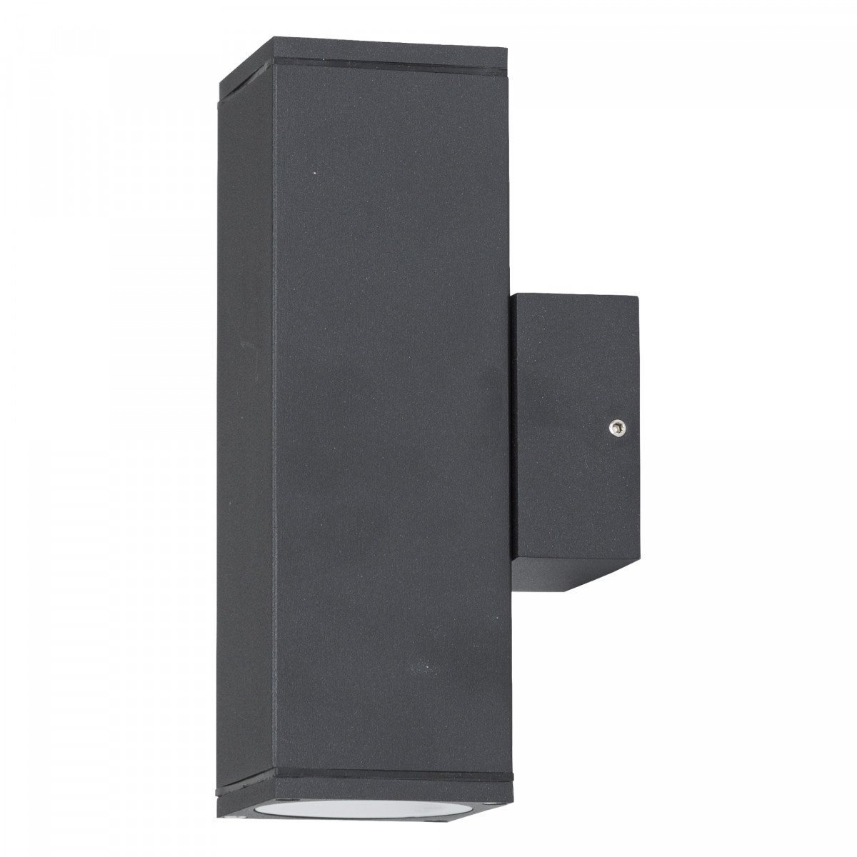 Kevin wandlamp zwart aluminium, up & down buitenlamp met 2x GU10 fitting en IP54-classificatie. Strakke muurspot.