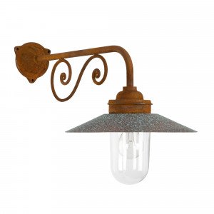 Stallamp Ardennes Roest gietijzer koper landelijke buitenverlichting, franse stallamp van KS Verlichting Stallamp Ardennes Roest gietijzer koper landelijke buitenverlichting, franse stallamp van KS Verlichting