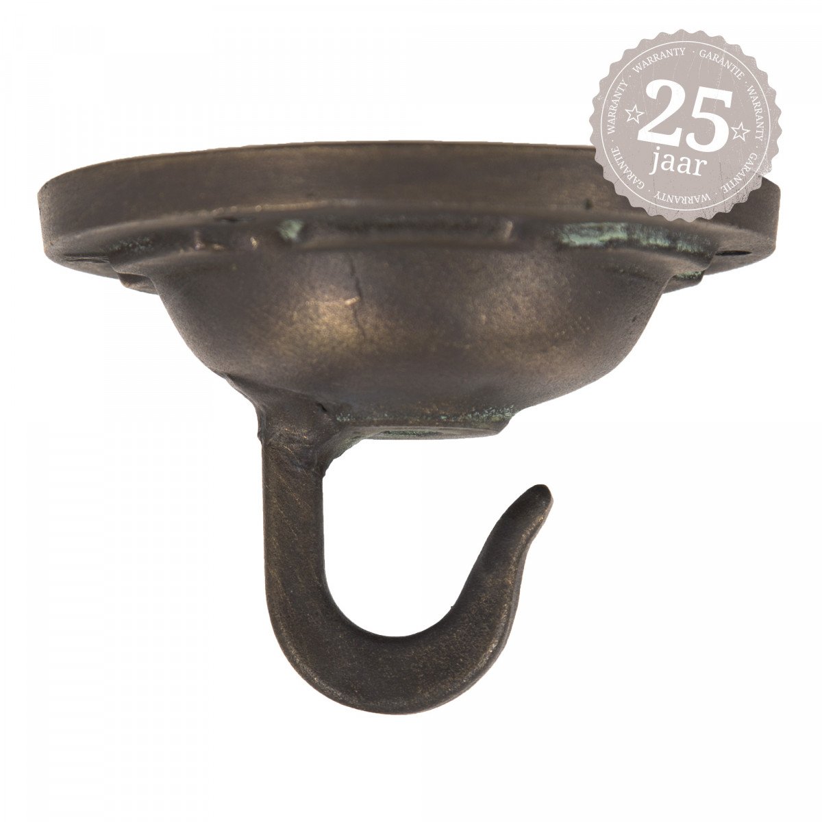 Bronzen plafondhaak met klassieke afwerking, geschikt voor het ophangen van kettinglampen – KS Verlichting