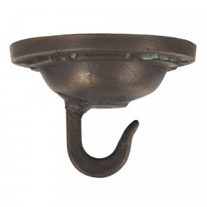 Bronzen plafondhaak met klassieke afwerking, geschikt voor het ophangen van kettinglampen – KS Verlichting Bronzen plafondhaak met klassieke afwerking, geschikt voor het ophangen van kettinglampen – KS Verlichting