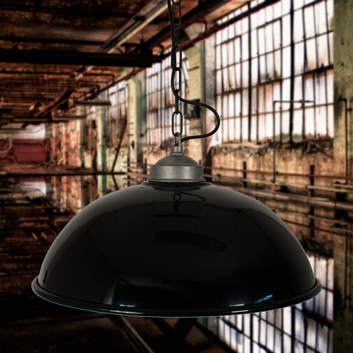 Hanglamp Industrial  Zwart