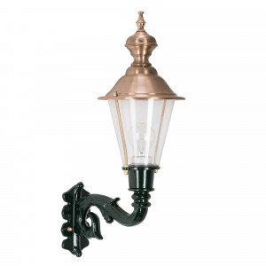 klassieke buitenverlichting buitenlamp hoorn van KS Verlichting. Klassiek gevelarmatuur met koper deksel klassieke buitenverlichting buitenlamp hoorn van KS Verlichting. Klassiek gevelarmatuur met koper deksel