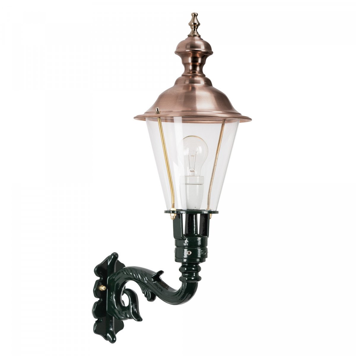 1217 Buitenlamp Schardam – Klassieke wandlamp met koperen details 
