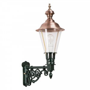 1222 Buitenlamp Durgerdam M – Klassieke wandlamp met historische wandarm en koperen details  1222 Buitenlamp Durgerdam M – Klassieke wandlamp met historische wandarm en koperen details