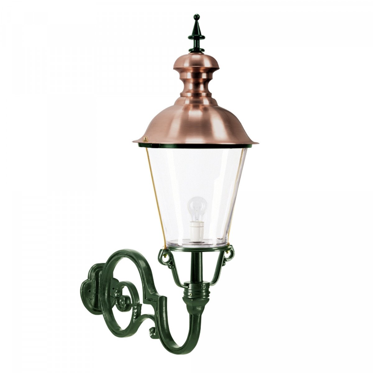 1275 Buitenlamp Amstel XL – Klassieke wandlamp met koperen details 
