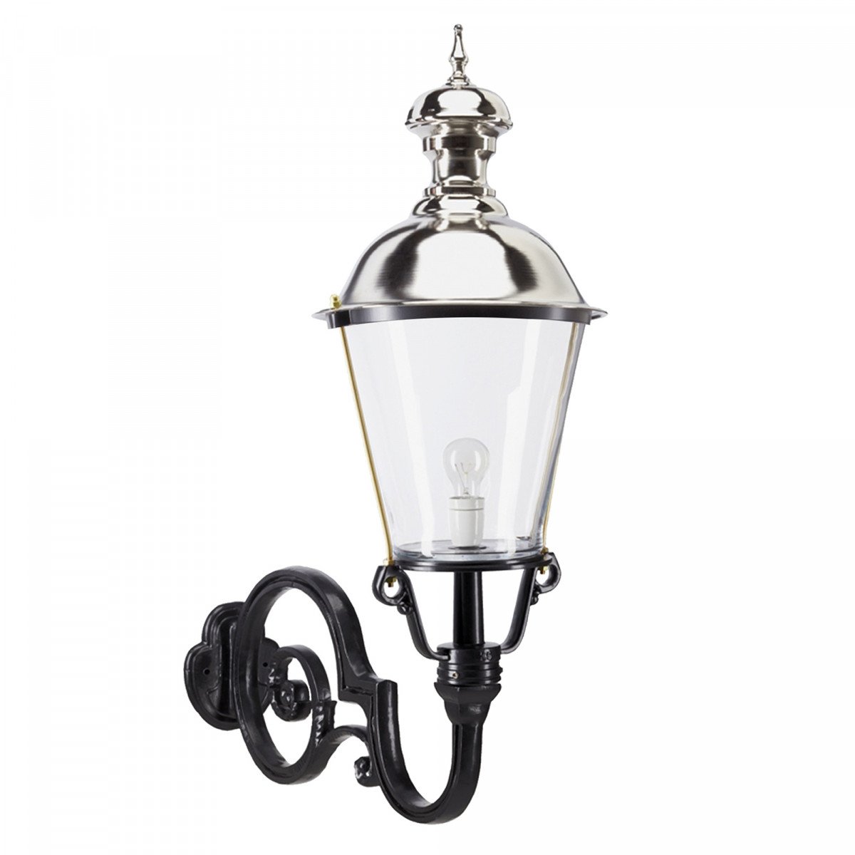 1275 Buitenlamp Amstel XL – Klassieke wandlamp met koperen details 